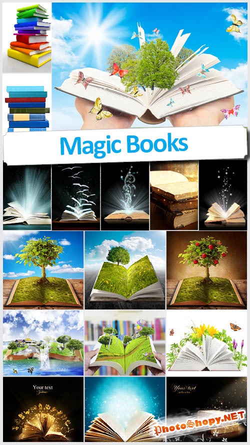 Magic Books - Клипарт растровый