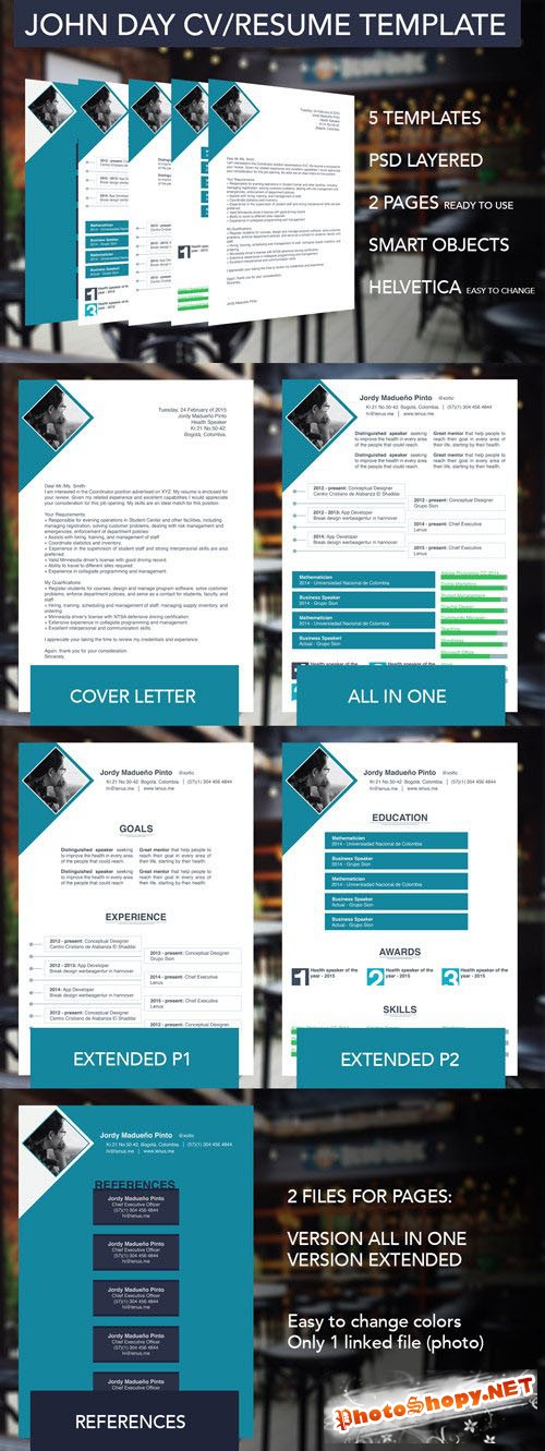 5 Multipurpose Resume/CV Templates - CM 201293
