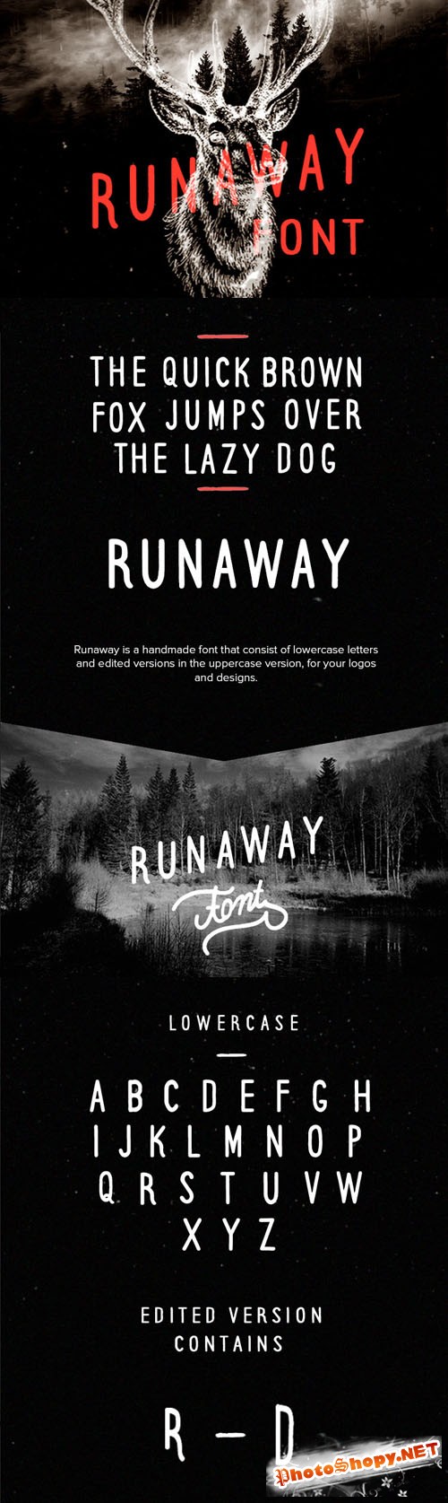Runaway Retro/Vintage Hand Drawn Custom Font