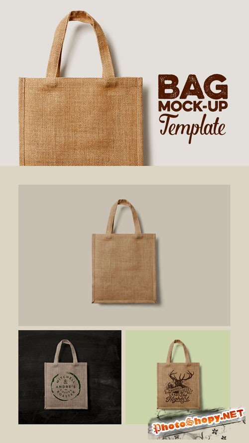 Eco Shopping Bag Presentation Mock-up Template
