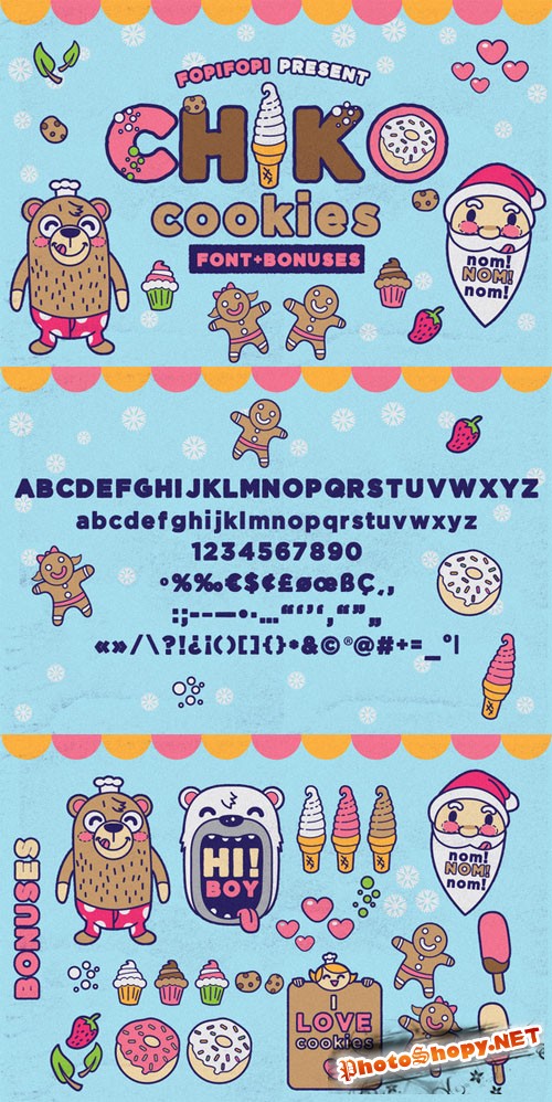 Chiko Cookies Typeface + Cute Bonus - CM 125225