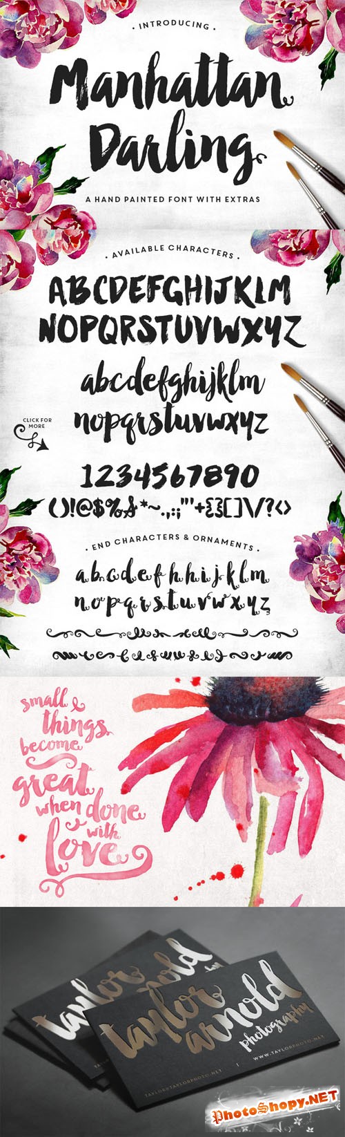 Manhattan Darling Typeface + BONUS - Creativemarket 136494