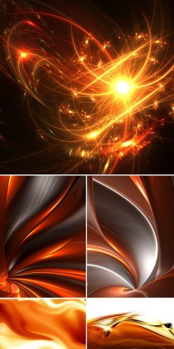 Набор огненных абстрактных фонов