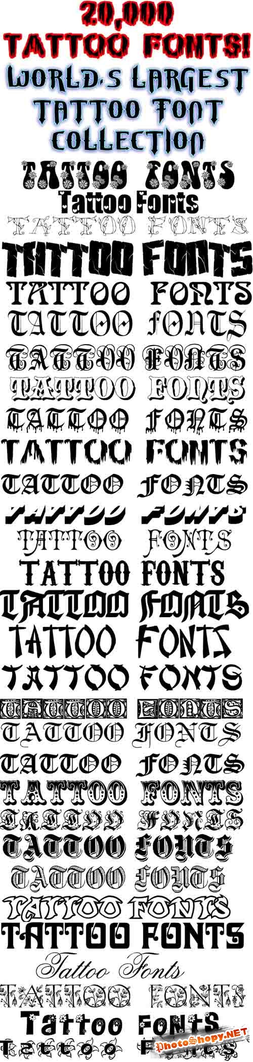 20k Tattoo Fonts Worlds Largest Collections