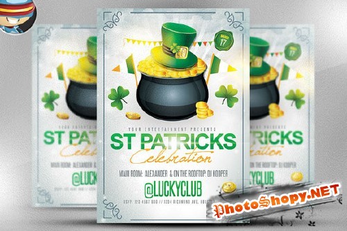 St. Patrick's Celebrations Flyer 2 - Creativemarket 190291