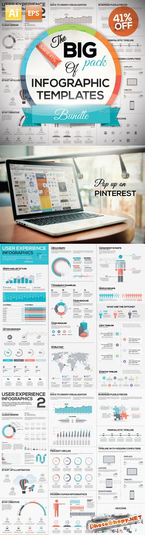 The Big Pack of Infographic Templates 8994488