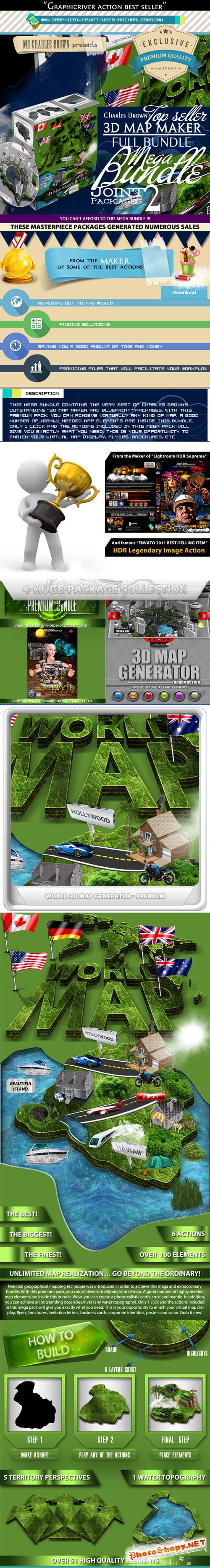 Graphicriver All Charles Brown's 3D Map Maker Bundle 10682400