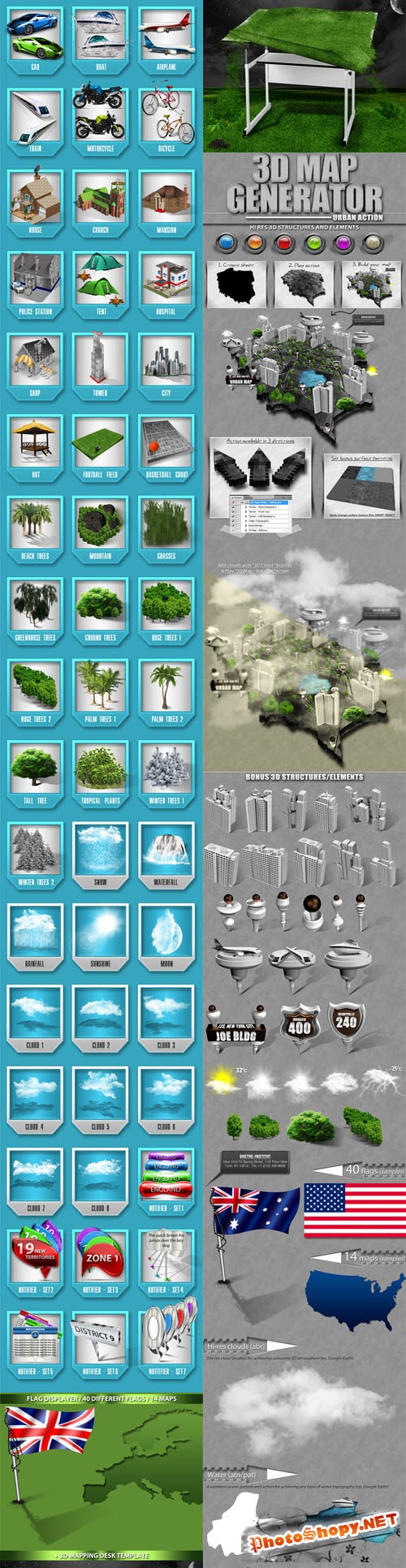 Graphicriver All Charles Brown's 3D Map Maker Bundle 10682400