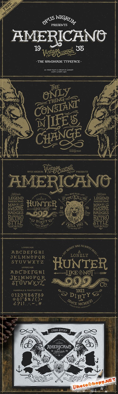 Americano Font Family - Creativemarket 78179