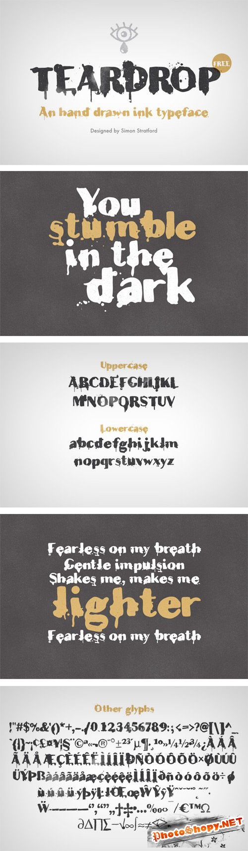 Teardrop Typeface Font