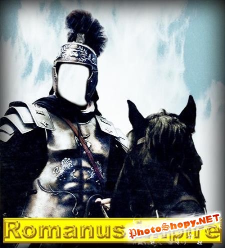 Мужской шаблон для photoshop - Воин Римской империи