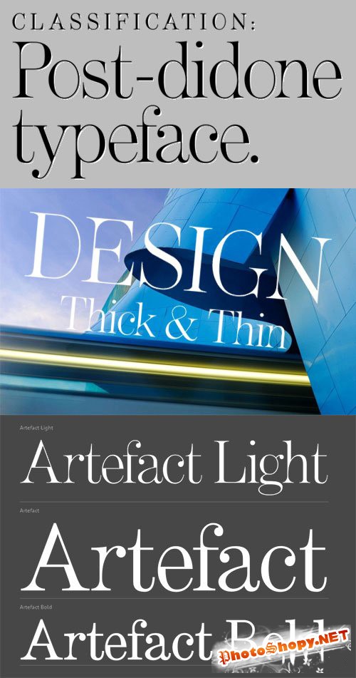 Artefact Font - Thick and Thin Modern Strokes