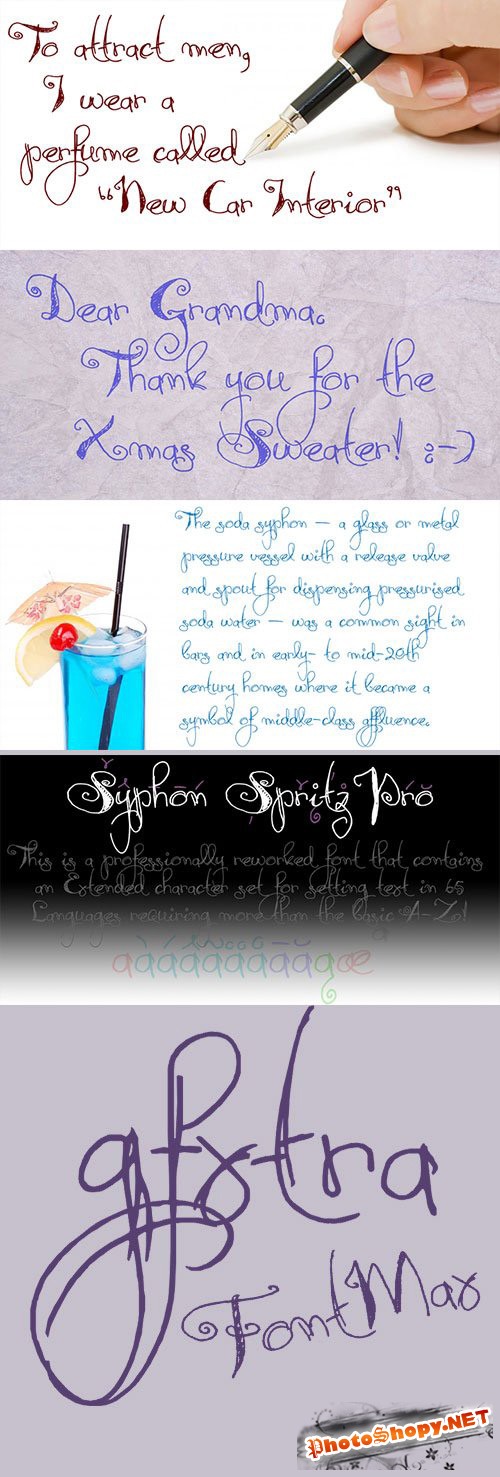 Syphon Spritz Pro - Free Flowing and Loose Handwritten Style Font