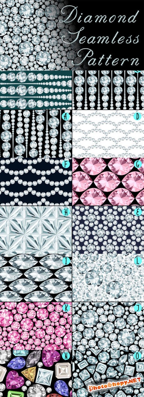 15 Seamless Diamond Patterns - Creativemarket 161167