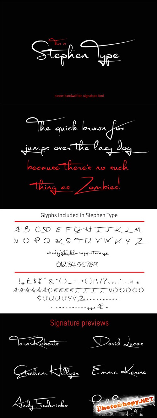 Signature font - Stephen Type - logo