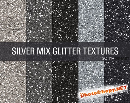Mixed Silver Glitter Textures - Creativemarket 1808