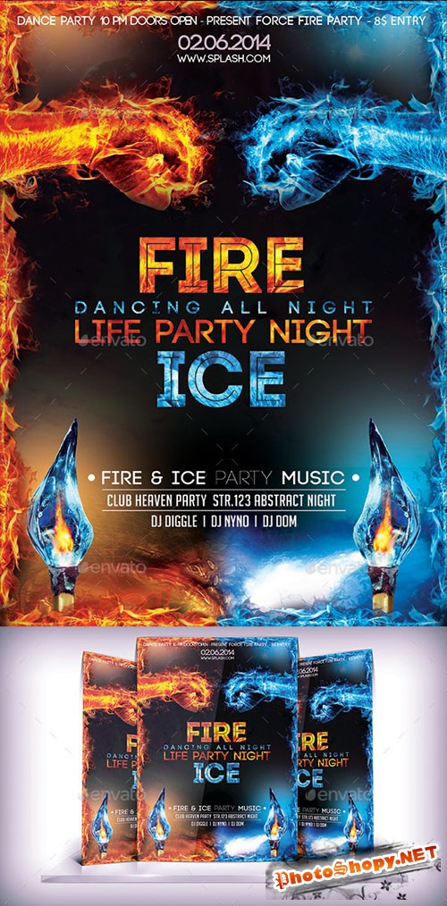 Fire & Ice Party Flyer - Graphicriver 9221177