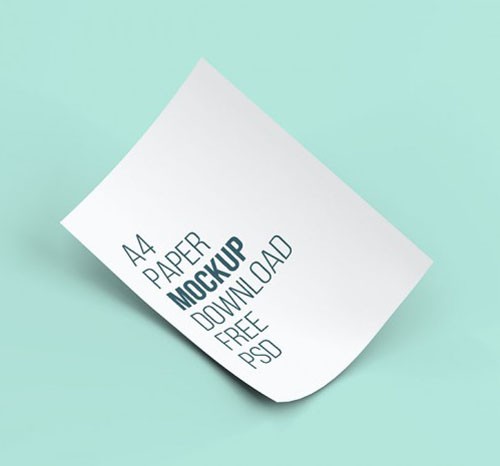 A4 Paper Mock-Up PSD Template
