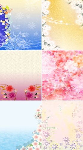 Набор простых цветочных фонов