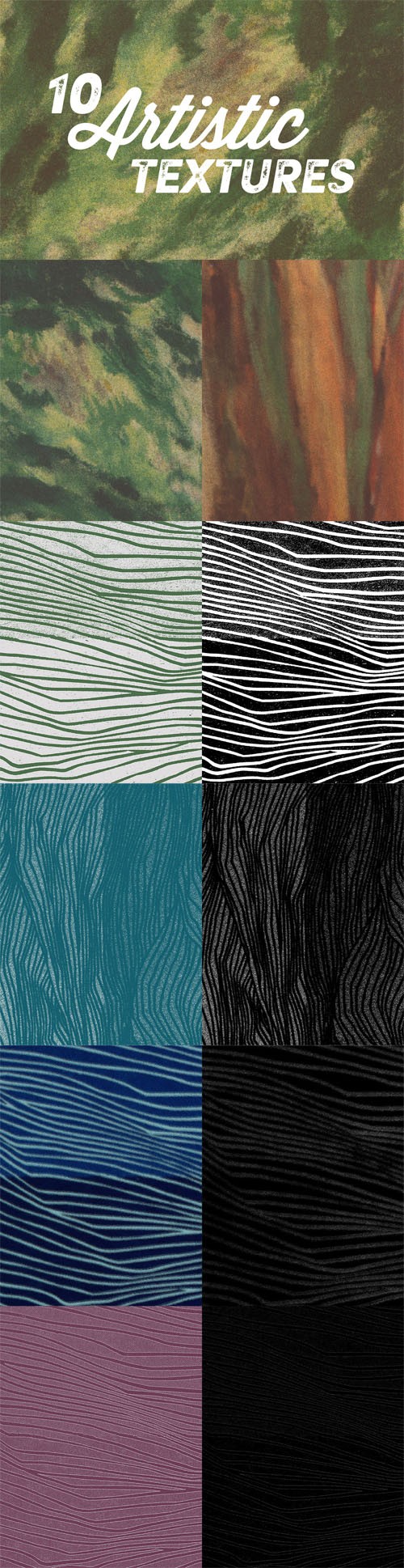 10 Handdrawn and Grunge Artistic Textures