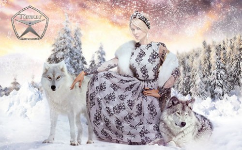 Женский шаблон для фотошопа - Королева зима