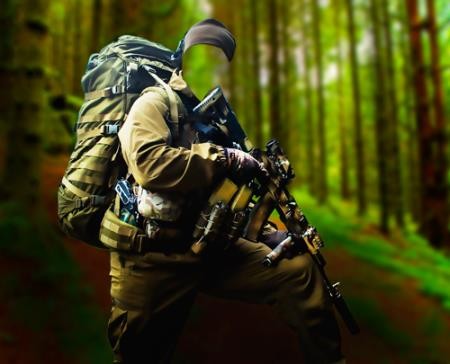 Шаблон для фото - Лесной снайпер