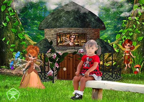 Детский шаблон для фотошопа - Мир сказок и волшебства