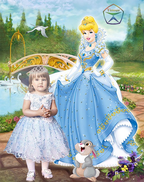 Детский шаблон - Маленькая принцесса сказочной страны