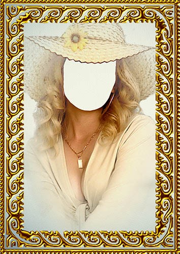 Фотошаблон - Портрет дамы в шляпе