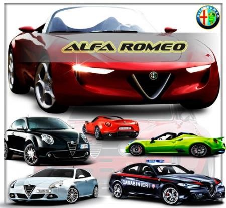 Дополнение png для фотошопа на прозрачном фоне - Автомобиль Alfa Romeo