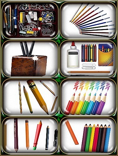 Фотошоп прозрачный - Цветные и простые карандаши