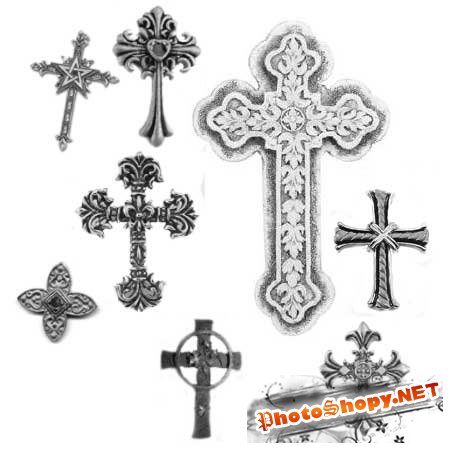 Кисти для фотошопа - Medieval Crosses