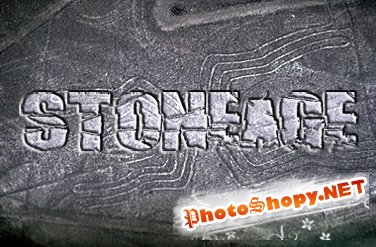 Эффект текста в фотошоп - Каменный текст