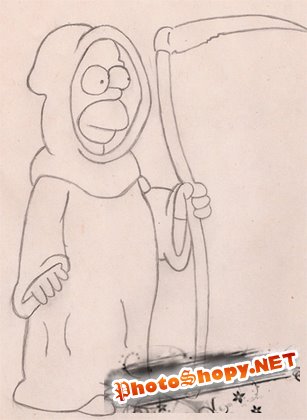 Рисование в фотошоп - Как нарисовать Гомера