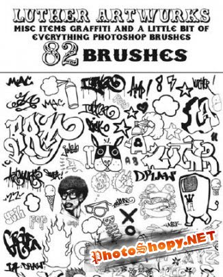 82 Graffiti Photoshop Brushes