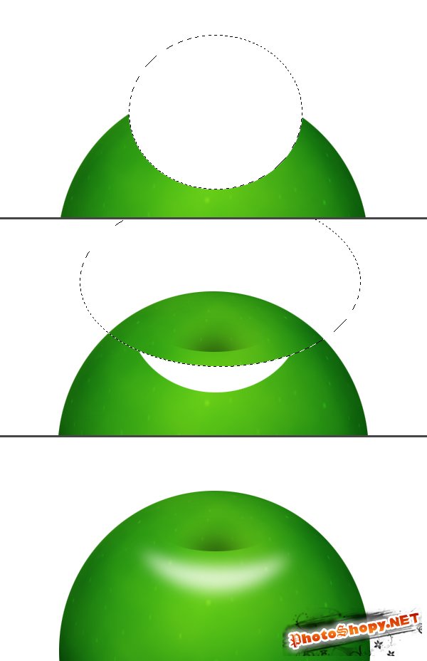Как создать зеленое яблока