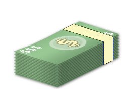 Рисование пачки долларов в стиле XP