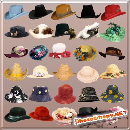 Клипарт - Шляпы и шляпки