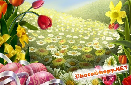Шаблон для Adobe Photoshop - "Весна"