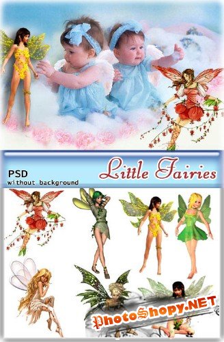 Маленькие феи | Little Fairies (PSD)