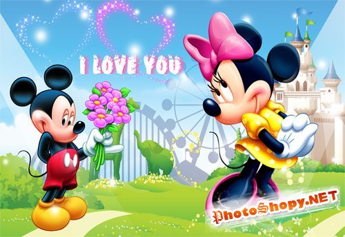 Любовь Микки | Mickey Mouse Love (PSD)