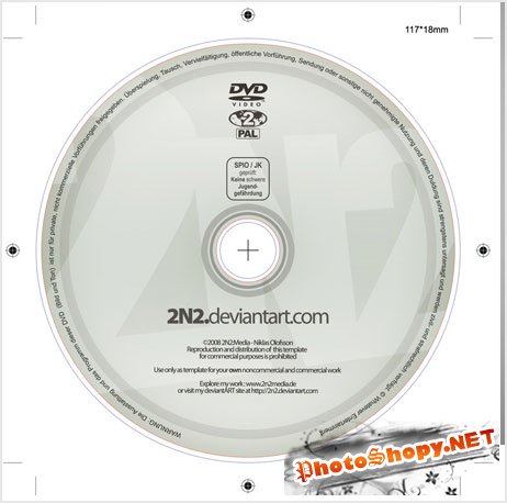 PSD-шаблон DVD-label