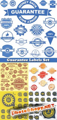 Guarantee Labels Set - Stock Vectors