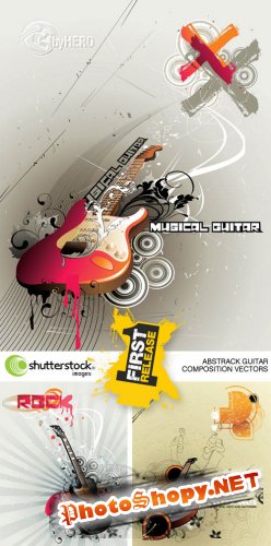 Shutterstock - Abstrack Guitar Composition Vectors 4xEPS