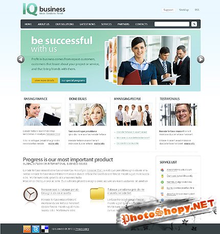 IQ Business Website Free Template