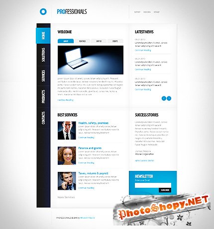 Professionals Business Website Free Template