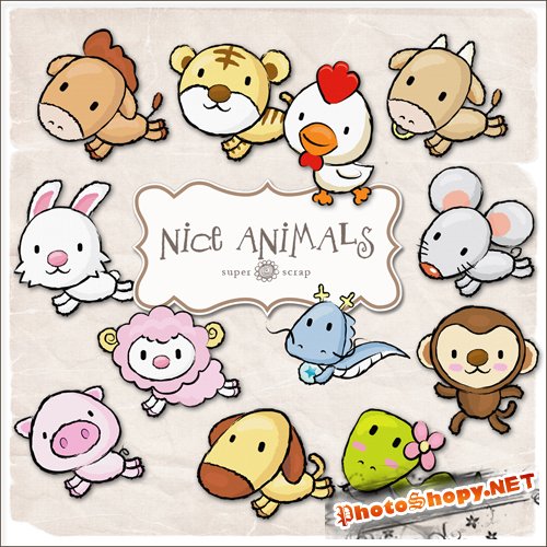 Scrap-kit - Nice Animals #2