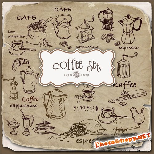 Scrap-kit - Coffee Set