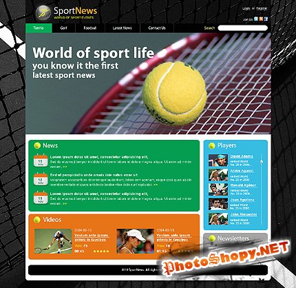 Sport News Website Free Template