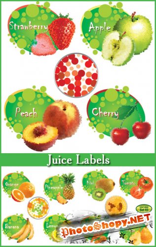 Juice Labels - Stock Vectors